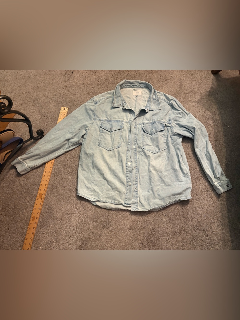 Royalty For Me Light Blue Denim Shirt